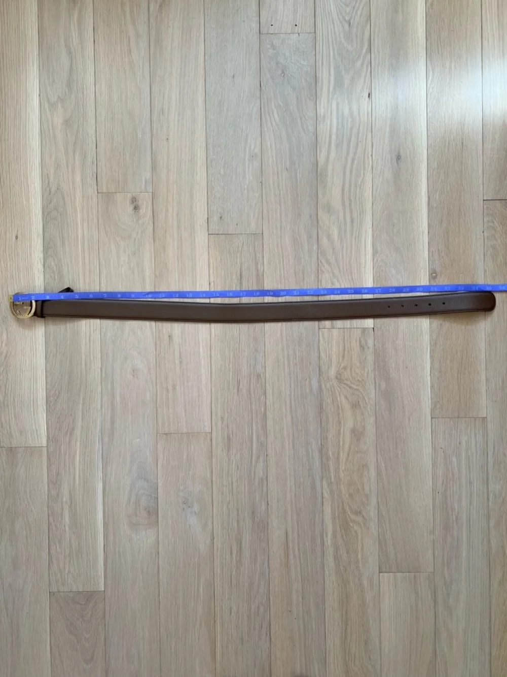 Gucci Brown Leather Belt with Gold Double GG Buckle - Picture 9 of 9